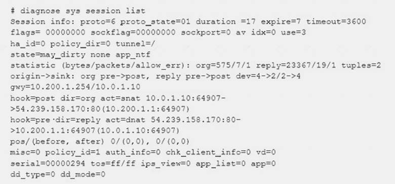 NSE7_EFW-6.0 dumps exhibit